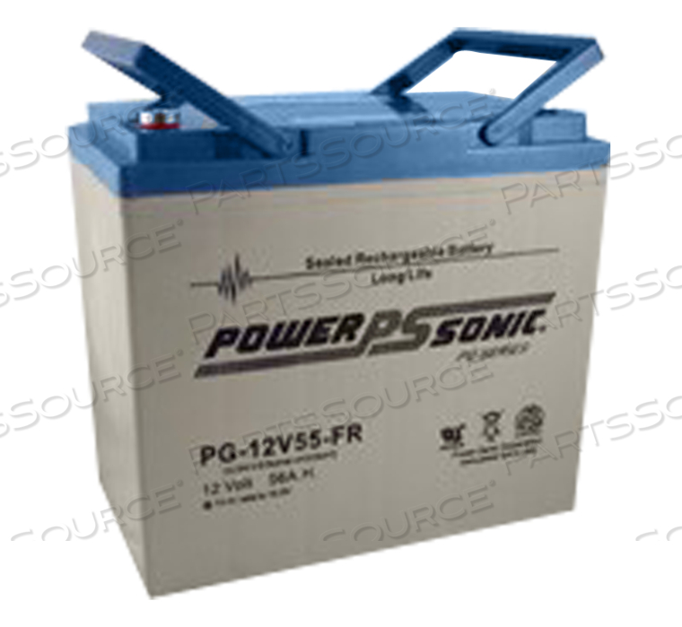 BATTERY, SEALED LEAD ACID, 12V, 55 AH, THREADED POST 