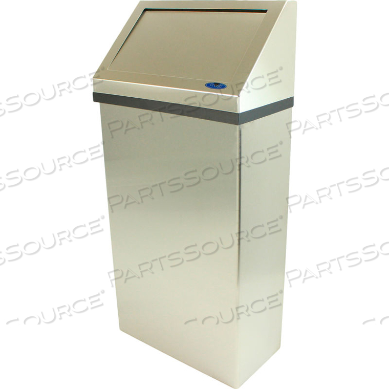 WALL MOUNTED STAINLESS STEEL WASTE RECEPTACLE, 11 GALLON, by Frost Products Ltd WALL MOUNTED STAINLESS STEEL WASTE RECEPTACLE, 11 GALLON, by Frost Products Ltd