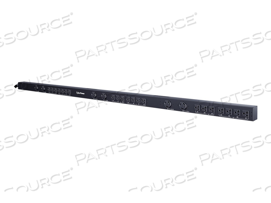 BASIC SERIES PDU13102, POWER DISTRIBUTION UNIT (RACK-MOUNTABLE), AC 208 V, 5.7 KW, 3-PHASE, INPUT: NEMA L21-20P, OUTPUT CONNECTORS: 27 (6 X  by CyberPower