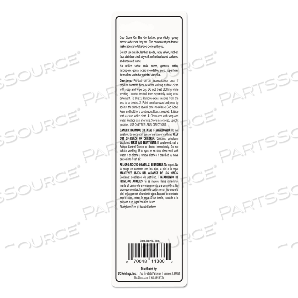 MESS-FREE PEN CLEANER, CITRUS SCENT, 0.34 PEN APPLICATOR by Goo Gone MESS-FREE PEN CLEANER, CITRUS SCENT, 0.34 PEN APPLICATOR by Goo Gone