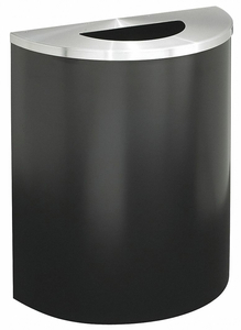 TRASH CAN HALF ROUND 29 GAL. BLACK by Glaro Products Inc