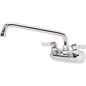 SILVER SERIES 4 IN WALL MOUNT FAUCET WITH 10 IN SPOUT by Krowne