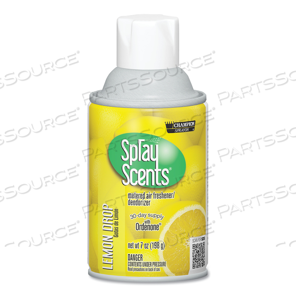 CHAMPION SPRAYON SPRAYSCENTS METERED AIR FRESHENER REFILL, LEMON, 7 OZ AEROSOL, SPRAY by Chase Products Co. CHAMPION SPRAYON SPRAYSCENTS METERED AIR FRESHENER REFILL, LEMON, 7 OZ AEROSOL, SPRAY by Chase Products Co.