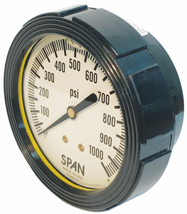 PRESSURE GAUGE 2-1/2 DIAL SIZE MNPT by Thuemling Instrument Group