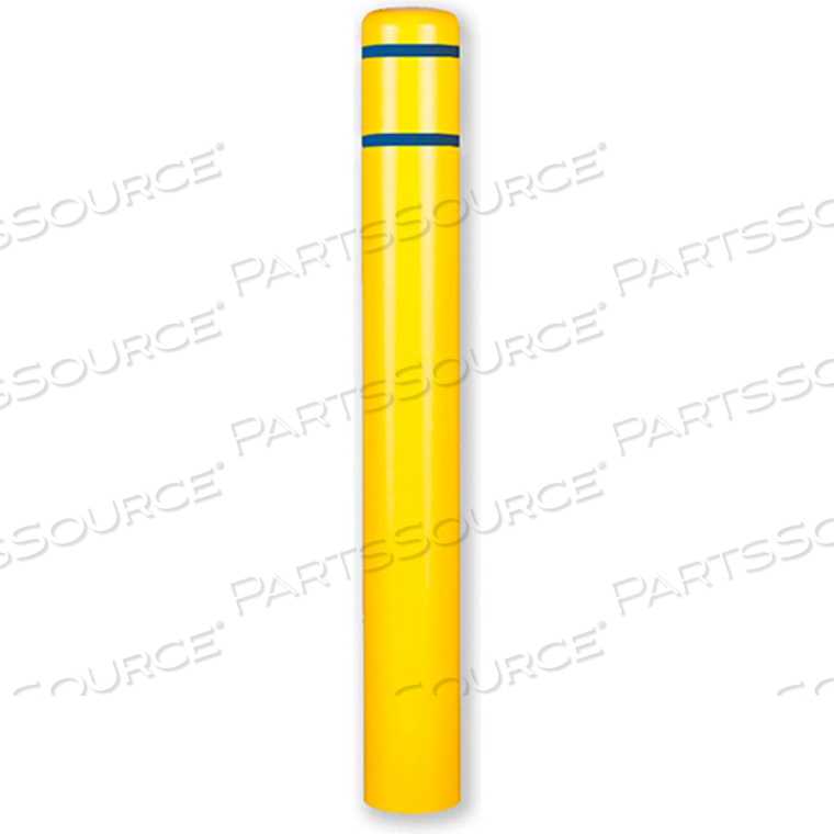 BOLLARD COVER 7"DIA. X 60" H, YELLOW/BLUE TAPE by Post Guard BOLLARD COVER 7"DIA. X 60" H, YELLOW/BLUE TAPE by Post Guard