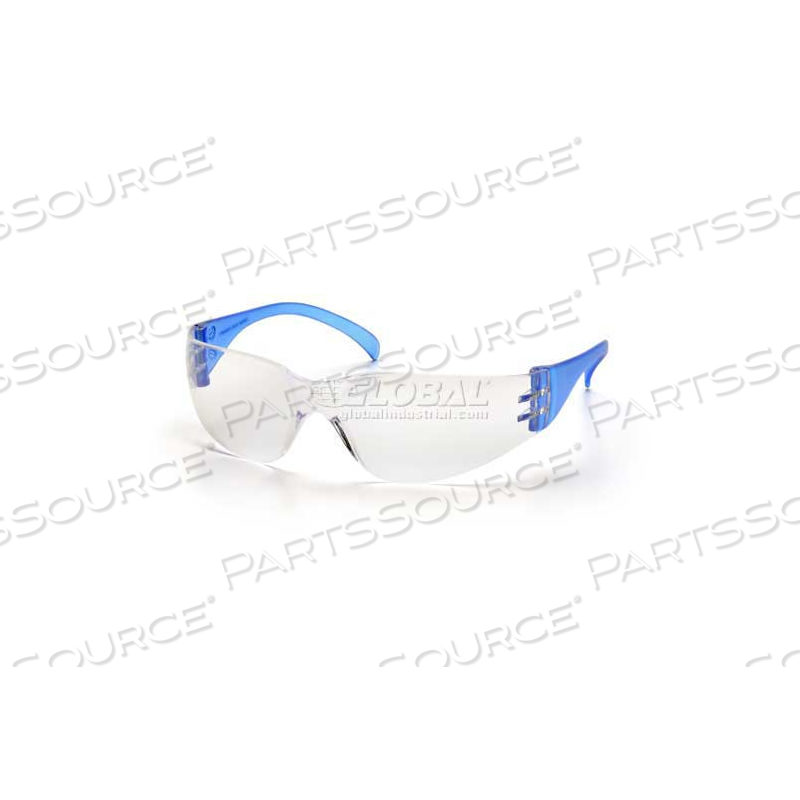 INTRUDER EYEWEAR CLEAR LENS, BLUE TEMPLES by Pyramex