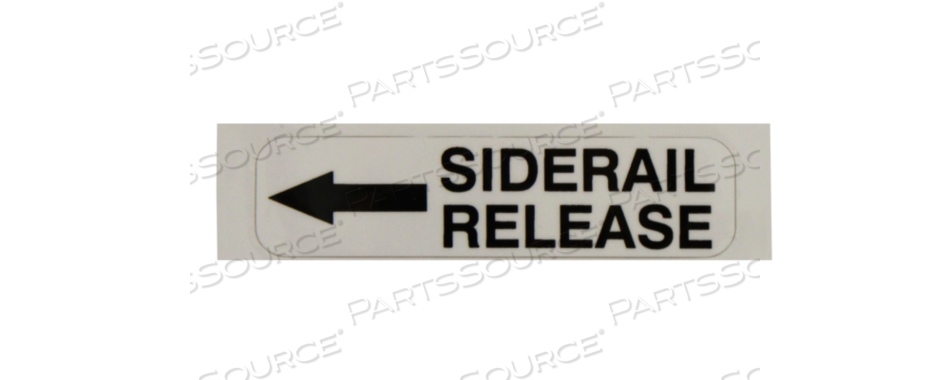 RIGHT SIDERAIL RELEASE LABEL by Stryker Medical