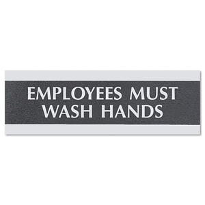 CENTURY SERIES OFFICE SIGN, EMPLOYEES MUST WASH HANDS, 9 X 3 by HeadLine Sign CENTURY SERIES OFFICE SIGN, EMPLOYEES MUST WASH HANDS, 9 X 3 by HeadLine Sign