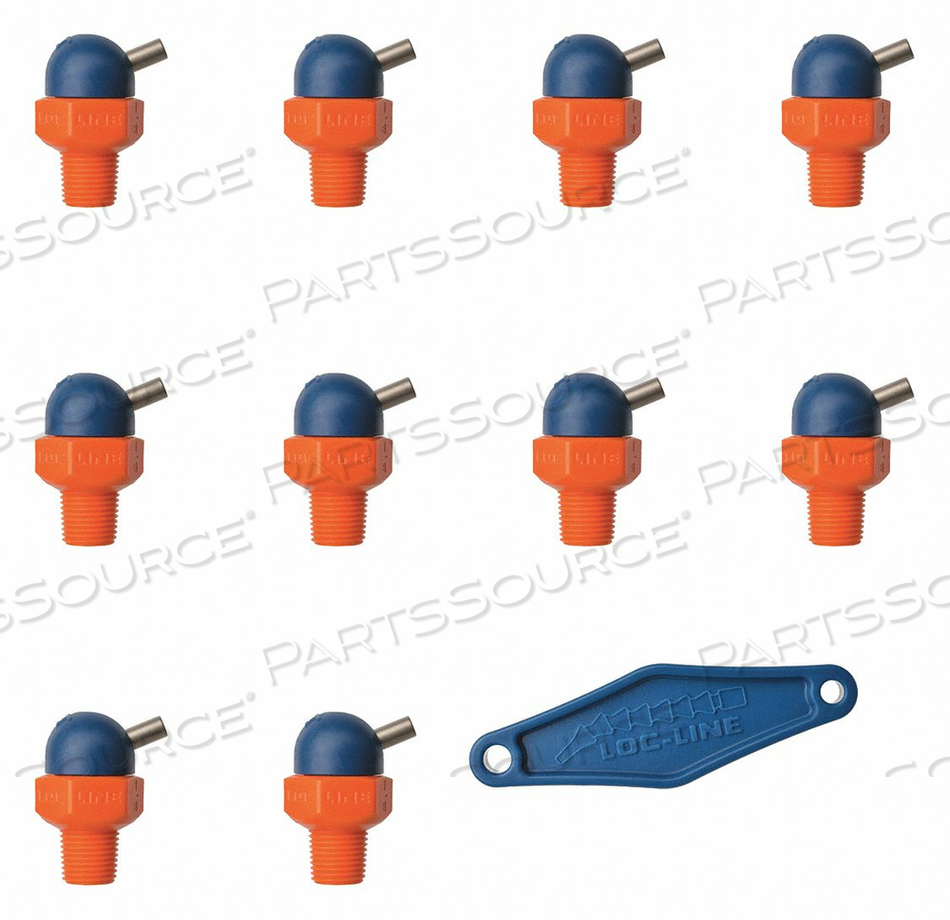 NOZZLE CT STYLE 0.086IN.DIA PK10 by Loc-Line