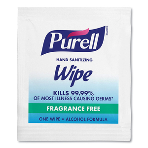 PREMOISTENED SANITIZING HAND WIPES, INDIVIDUALLY WRAPPED, 5 X 7, 1,000/CARTON by Purell