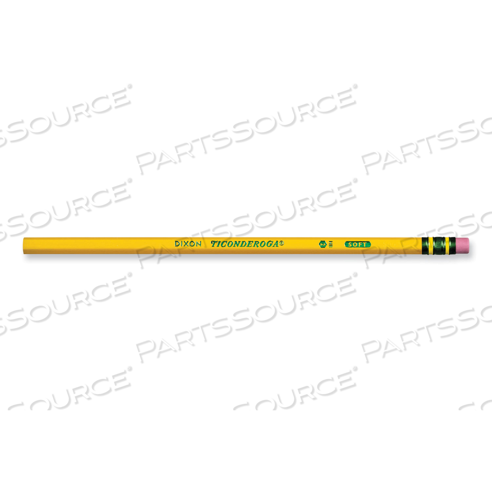 PENCILS, HB (#2), BLACK LEAD, YELLOW BARREL by Dixon Ticonderoga