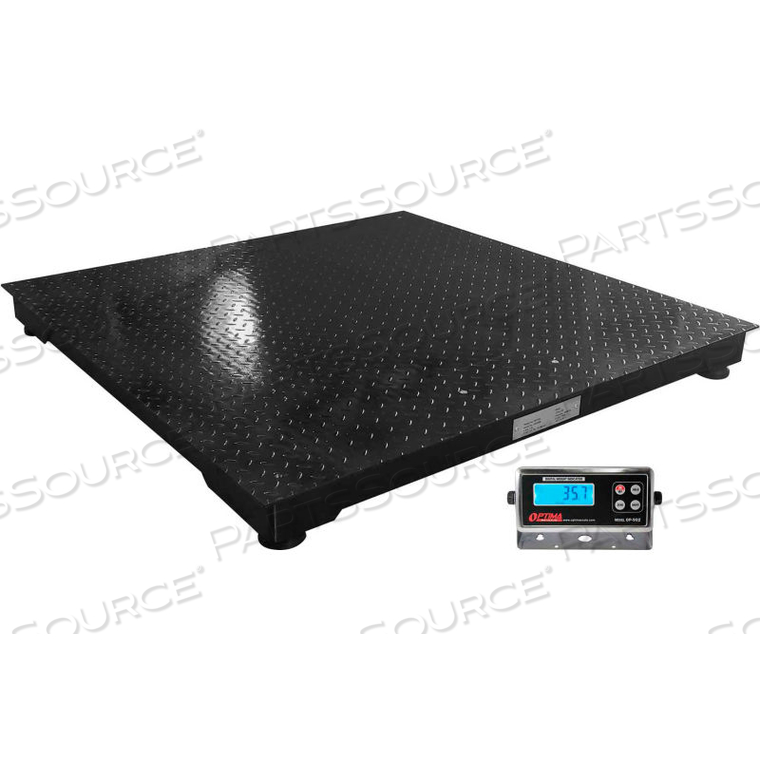 916 SERIES HEAVY DUTY PALLET SCALE WITH LED INDICATOR, 5'X5', 10,000 LB X 2 LB by Optima Scale Manufacturing Inc. 916 SERIES HEAVY DUTY PALLET SCALE WITH LED INDICATOR, 5'X5', 10,000 LB X 2 LB by Optima Scale Manufacturing Inc.