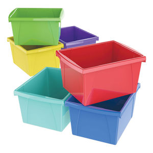 STORAGE BINS, 4 GAL, 10" X 12.63" X 7.75", RANDOMLY ASSORTED COLORS by Storex