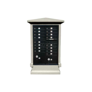 DECORATIVE STUCCO CBU MAILBOX CENTER, SHORT PEDESTAL (COLUMN ONLY) UNPAINTED by Qualarc