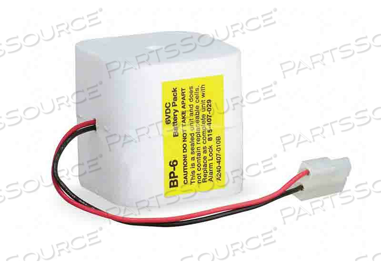 DOOR LOCK BATTERY PACK, ALKALINE, 6V, 1500 MAH by Alarm Lock DOOR LOCK BATTERY PACK, ALKALINE, 6V, 1500 MAH by Alarm Lock