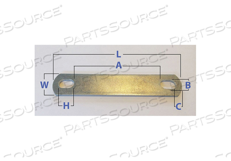 U-BOLT MOUNTING PLATE, ZINC PLATED, SMALL PACK PACK SIZE, 2 1/16 IN CENTER TO CENTER WD by Fabory
