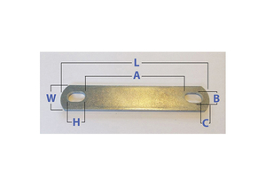 U-BOLT MOUNTING PLATE, ZINC PLATED, SMALL PACK PACK SIZE, 2 1/16 IN CENTER TO CENTER WD by Fabory