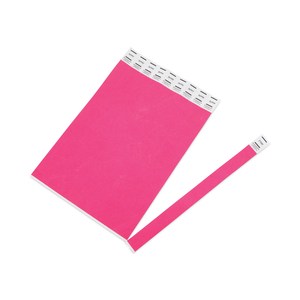 CROWD MANAGEMENT WRISTBANDS, SEQUENTIALLY NUMBERED, 9.75" X 0.75", NEON PINK, 500/PACK by Advantus