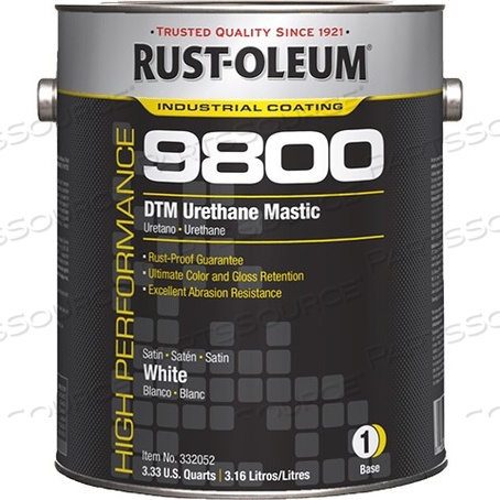 9892419 RUST-OLEUM 9800 COATING, 1 GAL, WHITE, GLOSS, HIGH PERFORMANCE by Rust-Oleum