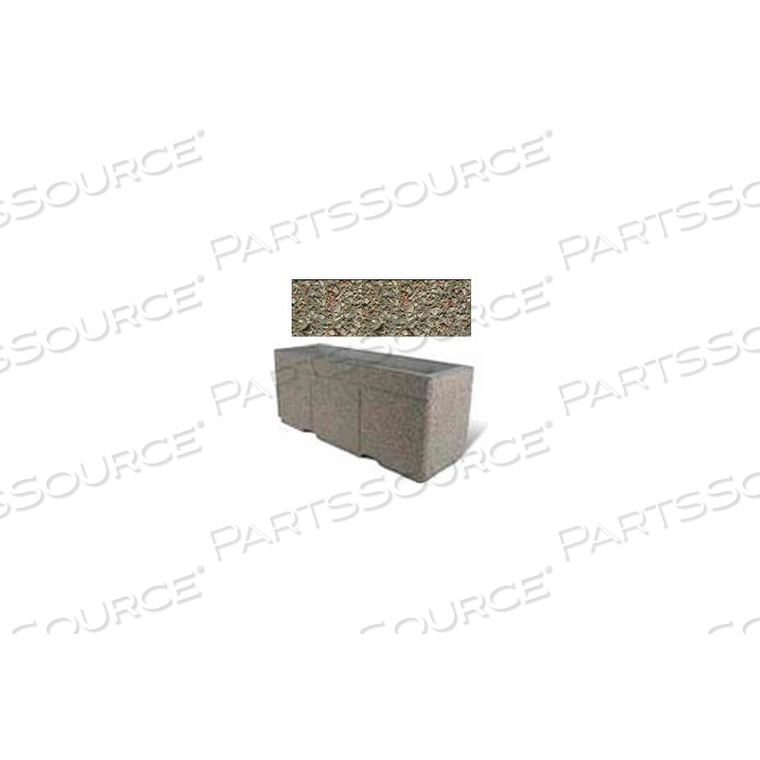 CONCRETE OUTDOOR PLANTER W/FORKLIFT KNOCKOUTS, 72"LX24"W X 30"H RECTANGLE GRAY LIMESTONE by Bohlmann CONCRETE OUTDOOR PLANTER W/FORKLIFT KNOCKOUTS, 72"LX24"W X 30"H RECTANGLE GRAY LIMESTONE by Bohlmann