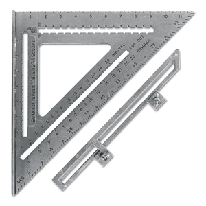 THE BIG 12 SPEED  SQUARE, 12 IN, WITH LAYOUT BAR,  HEAVY-GAUGE ALUMINUM ALLOY by Swanson Tool Co