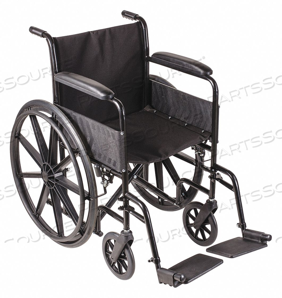 WHEELCHAIR 18 FIXED FULL ARM- by HealthSmart (Briggs Healthcare/MABIS)