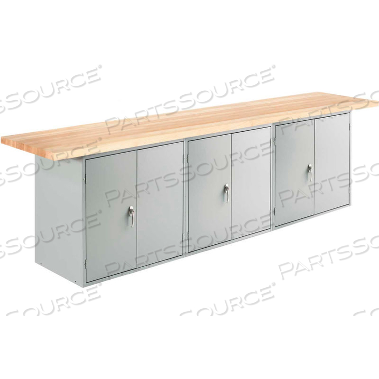 WALL & ISLAND BENCH (DOUBLE DOOR) - 10' X 2' - GRAY by Diversified Woodcrafts