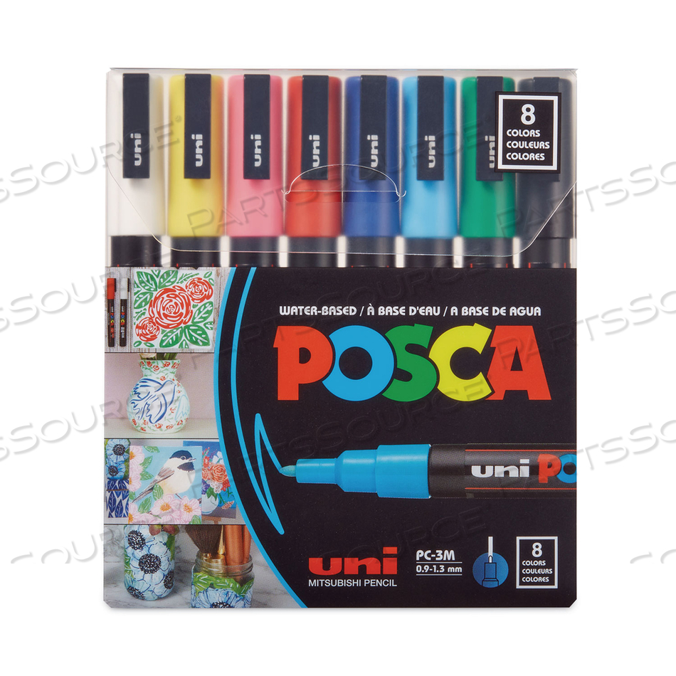 PERMANENT SPECIALTY MARKER, FINE BULLET TIP, ASSORTED COLORS by POSCA PERMANENT SPECIALTY MARKER, FINE BULLET TIP, ASSORTED COLORS by POSCA