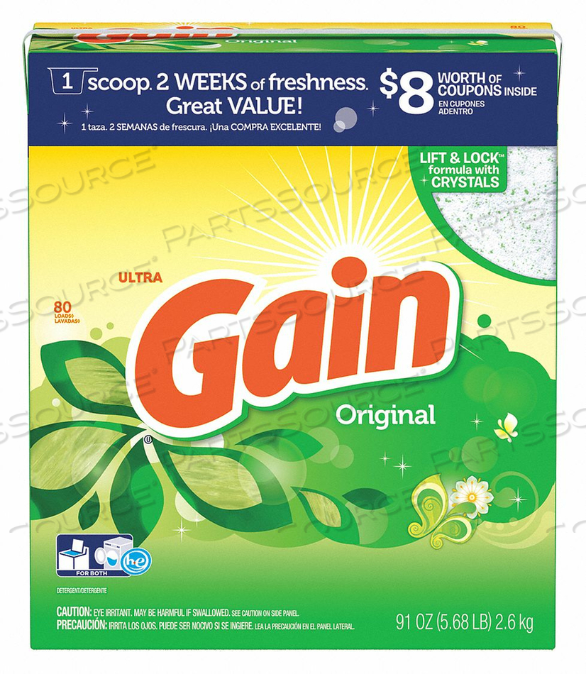 POWDER LAUNDRY DETERGENT 91 OZ. BOX PK3 by Gain POWDER LAUNDRY DETERGENT 91 OZ. BOX PK3 by Gain