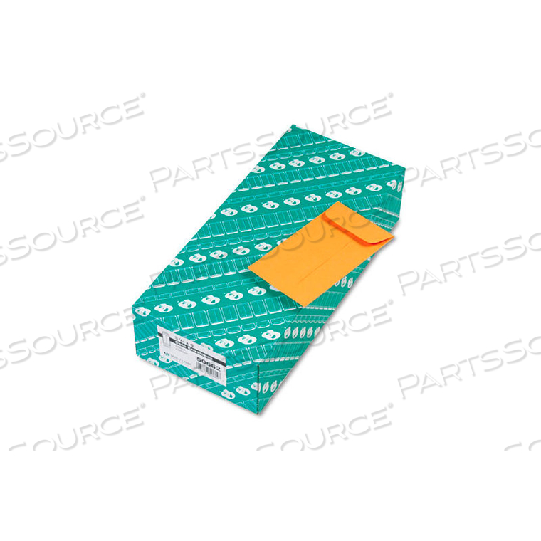 KRAFT COIN/SMALL PARTS ENVELOPES, 28-LB., SIZE #6, 3-3/8 X 6, 500/BOX 