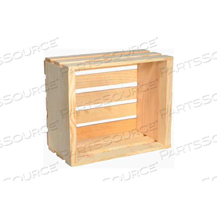 SMALL WOOD CRATE 12-1/4"W X 9-1/2"D X 6-1/4"H 2 PC - NATURAL 