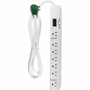 GOGREEN POWER, 7 OUTLET SURGE PROTECTOR - 6 FT CORD - WHITE by Perf Power Go Green GOGREEN POWER, 7 OUTLET SURGE PROTECTOR - 6 FT CORD - WHITE by Perf Power Go Green