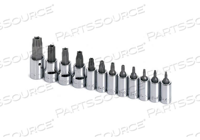 SOCKET BIT SET 1/4 3/8 DR 12 PIEC TORX by SK Professional Tools SOCKET BIT SET 1/4 3/8 DR 12 PIEC TORX by SK Professional Tools