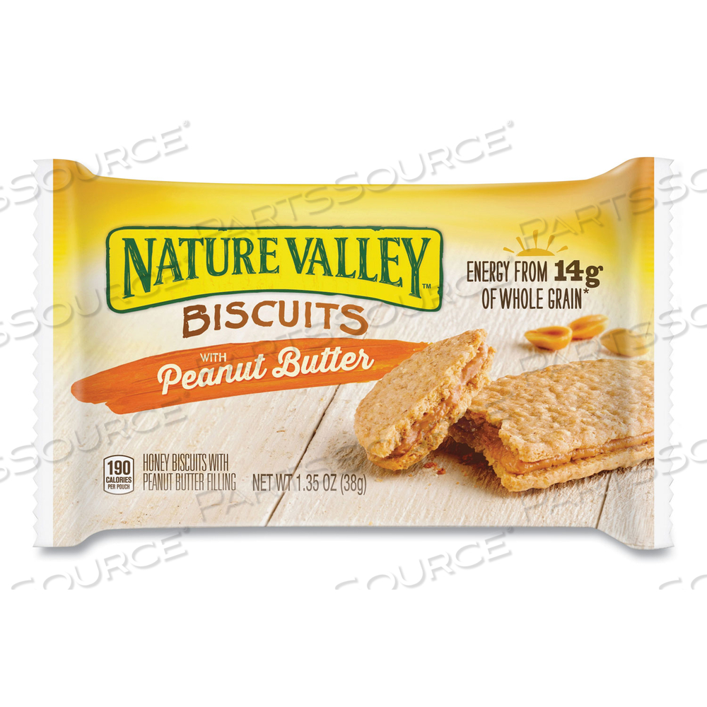 BISCUITS, PEANUT BUTTER, 1.35 OZ PACKET, 16/BOX by Nature Valley BISCUITS, PEANUT BUTTER, 1.35 OZ PACKET, 16/BOX by Nature Valley