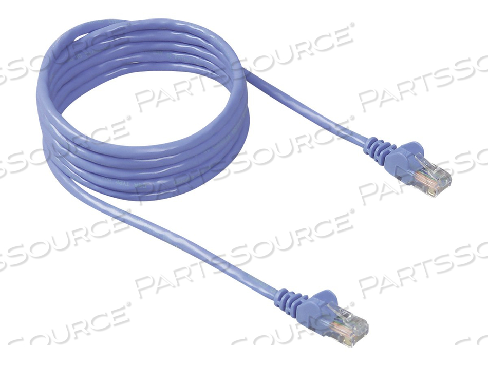 40FT CAT5E SNAGLESS PATCH CABLE, UTP, BLUE PVC JACKET, 24AWG, T568B, 50 MICRON, by Belkin