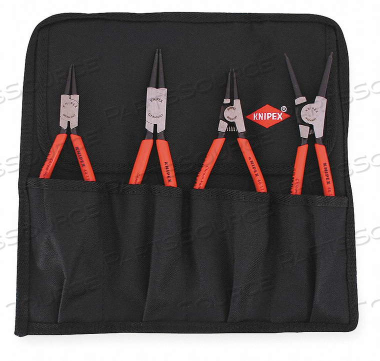 RETAINING RING PLIER SET 0 DEG. 4 PC by Knipex RETAINING RING PLIER SET 0 DEG. 4 PC by Knipex
