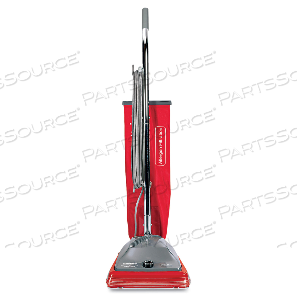 TRADITION UPRIGHT VACUUM SC688A, 12" CLEANING PATH, GRAY/RED by Sanitaire TRADITION UPRIGHT VACUUM SC688A, 12" CLEANING PATH, GRAY/RED by Sanitaire