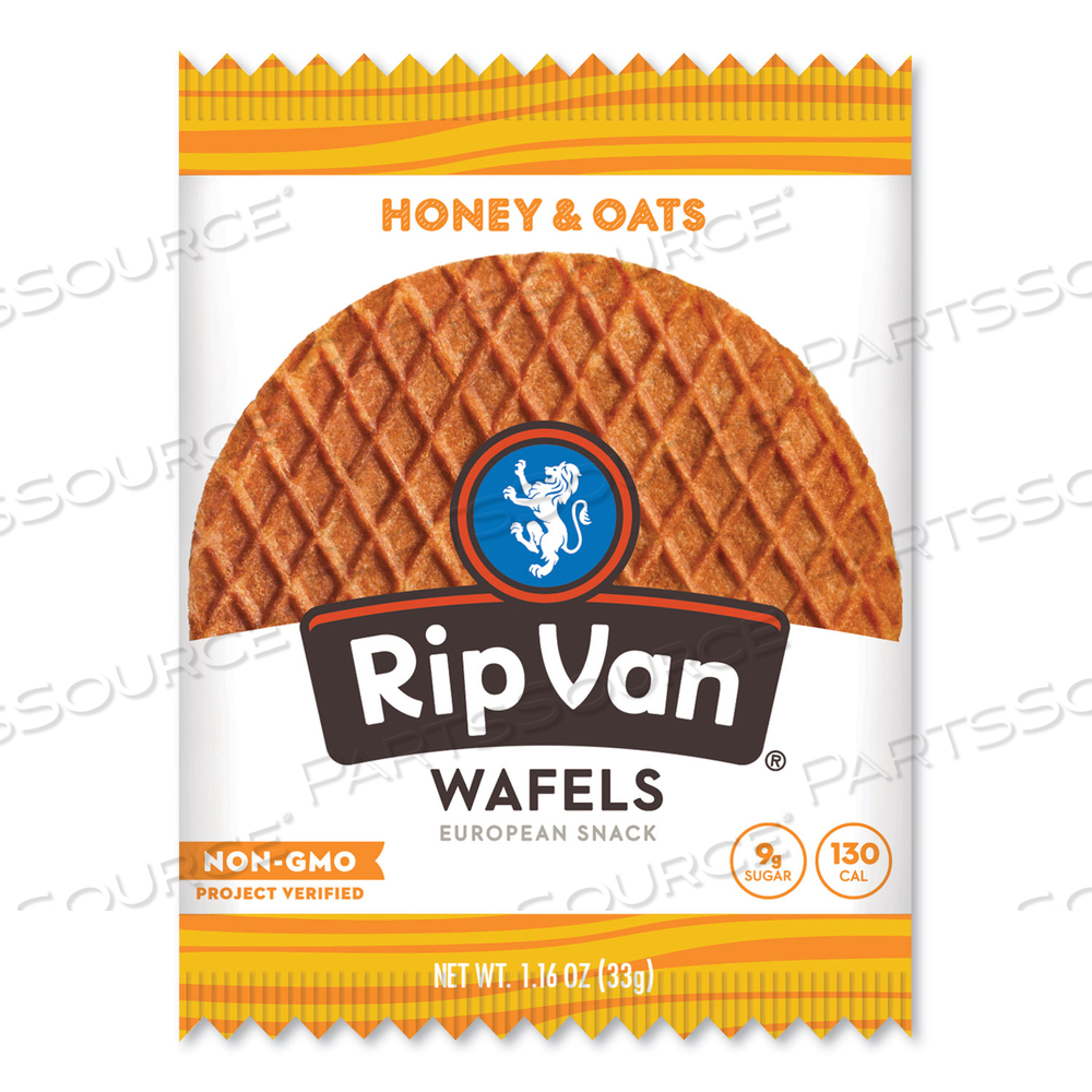 WAFELS - SINGLE SERVE, HONEY AND OATS, 1.16 OZ PACK, 12/BOX 