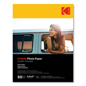 PHOTO PAPER, 8 MIL, 8.5 X 11, GLOSSY WHITE, 50/PACK by Kodak Consumer Products & Services