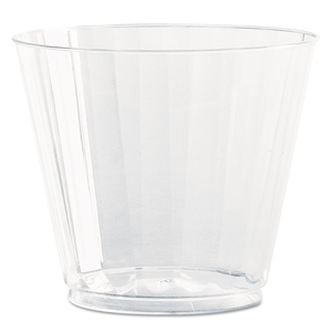 CLASSIC CRYSTAL PLASTIC TUMBLERS, 9 OZ, CLEAR, FLUTED, SQUAT, 20/PACK, 12 PACKS/CARTON by WNA