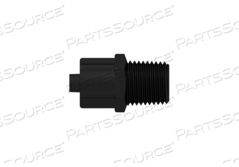 INTEGRAL LOCK RING, MALE LUER, BLACK, NYLON, 7/16IN HEX TO 1/8-27 NPT THREAD by Nordson Medical