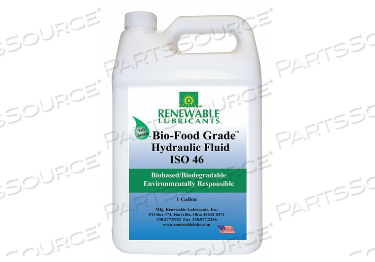 BIO-FOOD GRADE HYDRAULIC FLUID 1 GAL 46 by Renewable Lubricants BIO-FOOD GRADE HYDRAULIC FLUID 1 GAL 46 by Renewable Lubricants