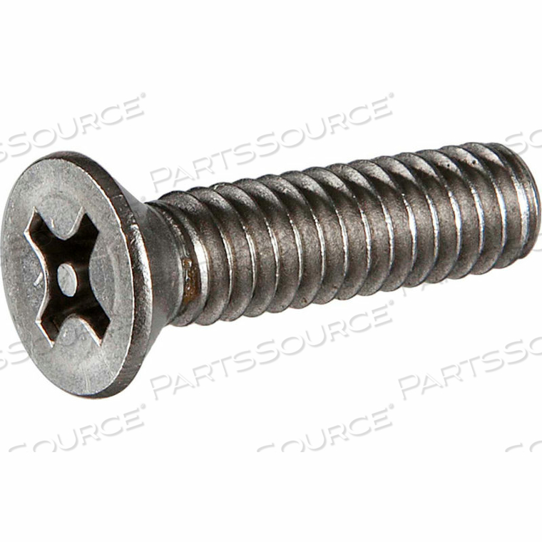 6-32 X 1-1/2" SECURITY MACHINE SCREW - FLAT PHILLIPS HEAD - 18-8 STAINLESS STEEL - PKG OF 100 