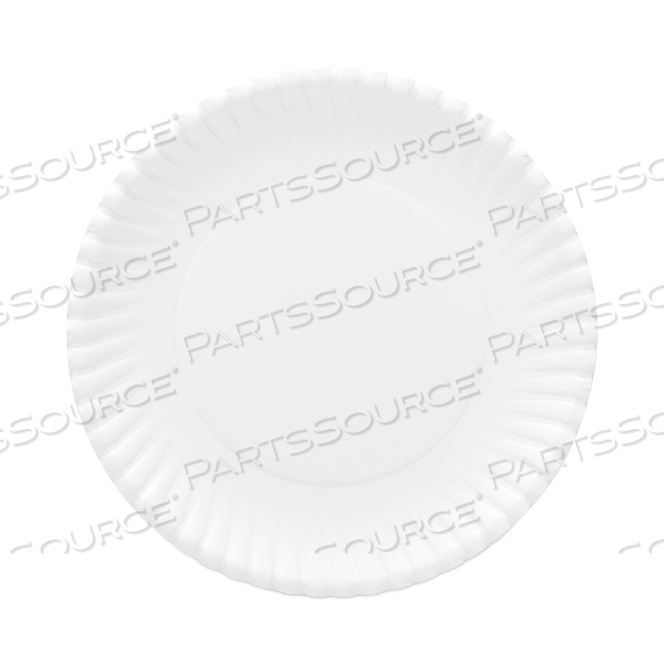 GOLD LABEL COATED PAPER PLATES, 9" DIA, WHITE by AJM Packaging Corporation