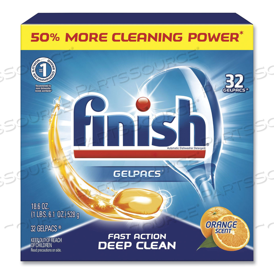 DISH DETERGENT GELPACS, ORANGE SCENT by Finish