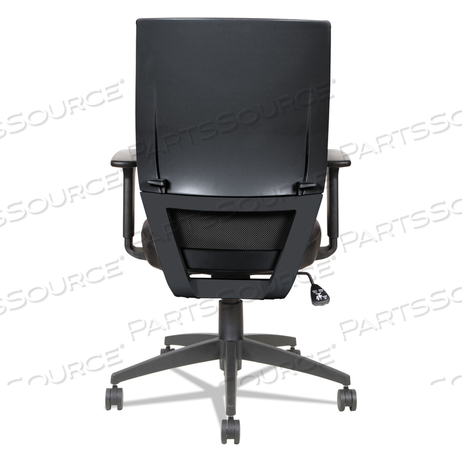 ALERA EB-T SERIES SYNCHRO MID-BACK FLIP-ARM CHAIR, SUPPORTS UP TO 275 LB, 17.71" TO 21.65" SEAT HEIGHT, BLACK 