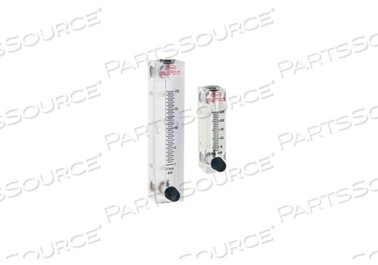 AIR FLOWMETER, 6 TO 50 LPM FLOW, ACRYLIC BODY 