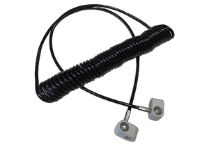 12' COILED CABLE TETHER W/ KEY (BLACK) by Secure Mount