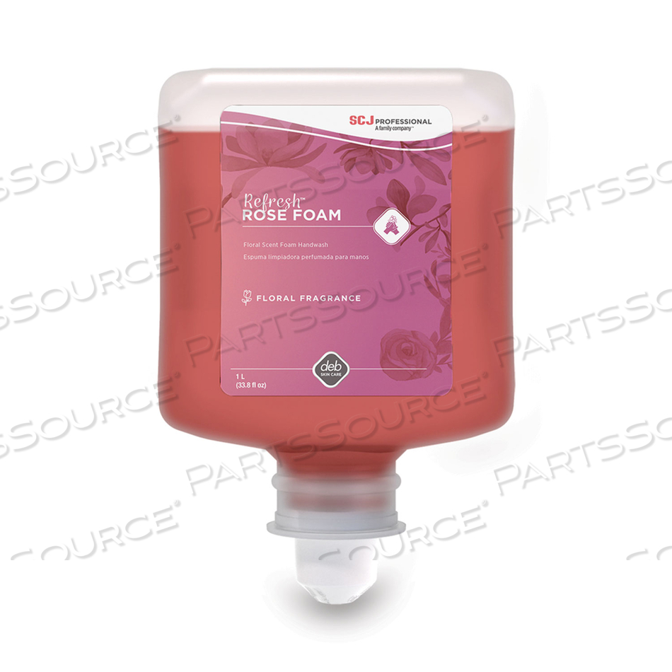 REFRESH FOAMING HAND SOAP MANUAL CARTRIDGE, ROSE SCENT, 1 L REFILL, 6/CARTON by SC Johnson