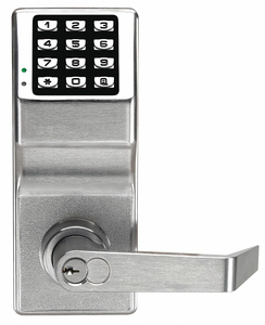 ELECTRONIC LOCK BRUSHED CHROME 12 BUTTON by Locdown